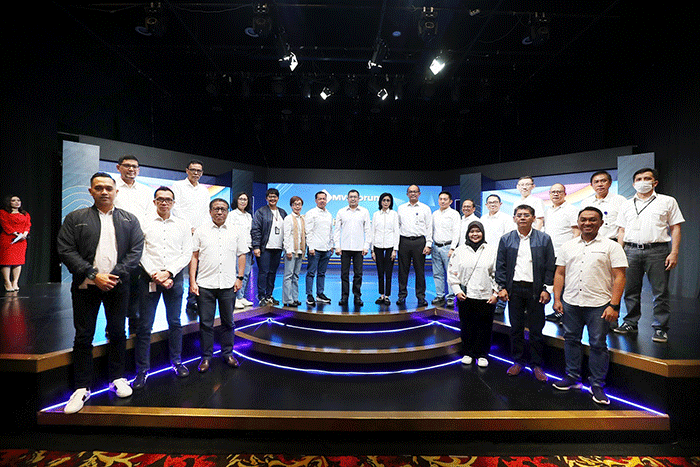 Executive Chairman MNC Group Hary Tanoesoedibjo memberikan arahan kepada suluruh karyawan PT MNC Vision Network (MVN) saat Workshop MVN Forum.