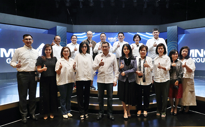 Executive Chairman MNC Group Hary Tanoesoedibjo memberikan arahan di acara Procurement Forum yang digelar di MNC Conference Hall, iNews Tower.