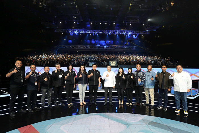 Executive Chairman MNC Group Hary Tanoesoedibjo Memberikan Arahan kepada Programing, Production dan Teknik 4 TV dan Digital.