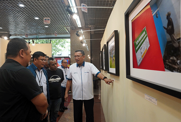 Pameran Anugerah Jurnalistik dan Foto Bank BTN di Menara BTN di Jakarta, Rabu (22/2/2023).