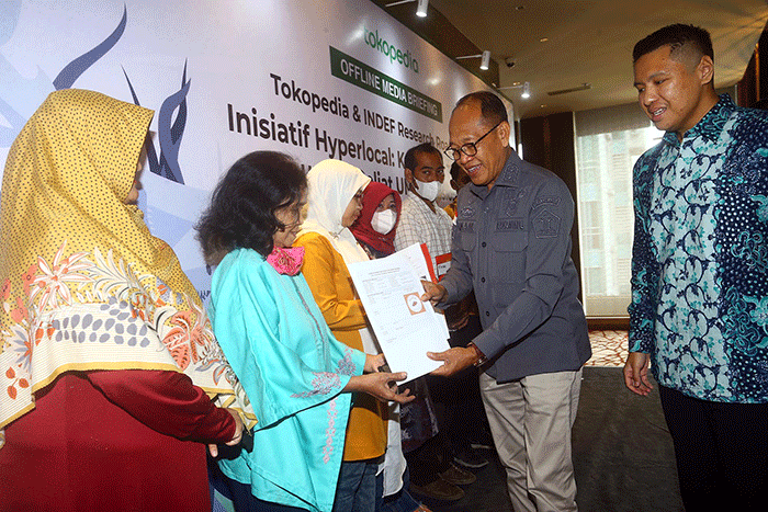 Media Briefing Inisiatif Hyperlocal: Kontribusi Tokopedia untuk Geliat UMKM Nasional di Surabaya, Jawa Timur, Rabu (22/2/2023).