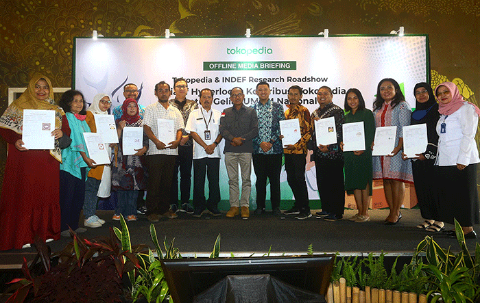 Media Briefing Inisiatif Hyperlocal: Kontribusi Tokopedia untuk Geliat UMKM Nasional di Surabaya, Jawa Timur, Rabu (22/2/2023).