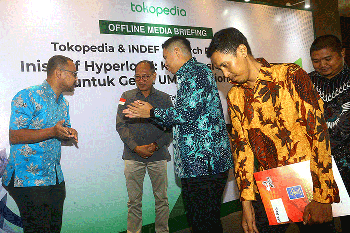Media Briefing Inisiatif Hyperlocal: Kontribusi Tokopedia untuk Geliat UMKM Nasional di Surabaya, Jawa Timur, Rabu (22/2/2023).