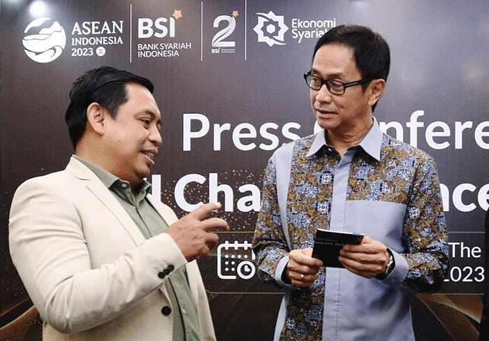 Press conference BSI Charity Consert 2023 di The Tower, Jakarta, Kamis (23/2/2023).