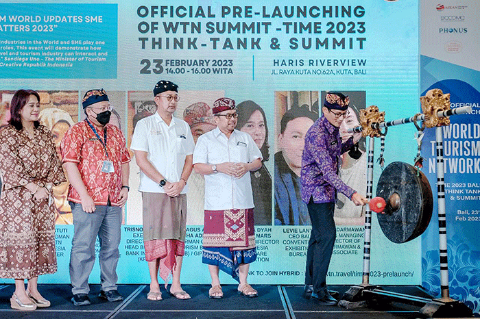 Menparekraf Sandiaga Salahuddin Uno saat menghadir acara 