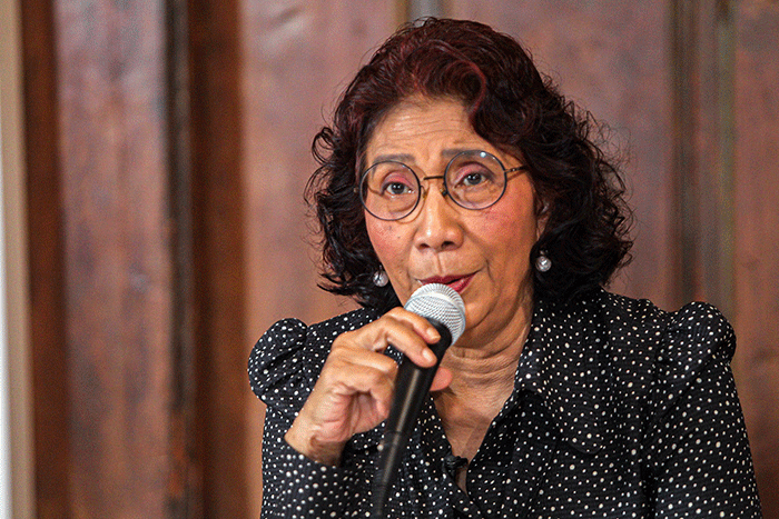 Founder PT ASI Pudjiastuti Aviation, Susi Pudjiastuti memberikan keterangan pers penyanderaan pilot di Susi Air di Jakarta, Rabu (1/3/2023).