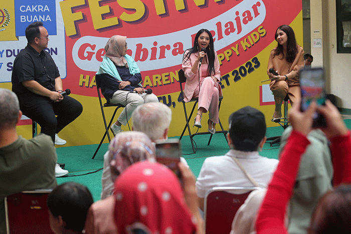 Festival Gembira Belajar 2023 di Sekolah Cakra Buana Sawangan, Depok Jawa Barat, Sabtu (4/3/2023).
