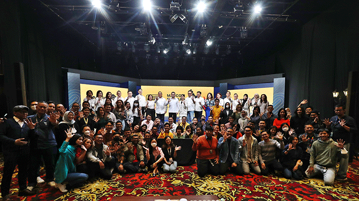 Executive Chairman MNC Group Hary Tanoesoedibjo hadir dan memberikan arahan pada saat Marcomm Summit (MNC Non Media) yang di Jakarta, Selasa (7/3/2023).