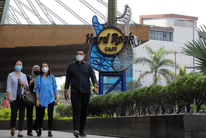 Suasana Hard Rock Cafe di kawasan SCBD, Jakarta, Rabu (8/3/2023).