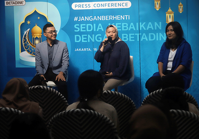 Press conference #JanganBerhenti di Jakarta, Kamis (16/3/2023).