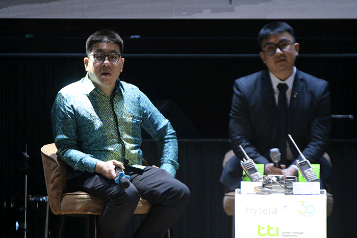 Peluncuran perangkat digital mobile radio Hytera di Jakarta, Kamis (16/3/2023).