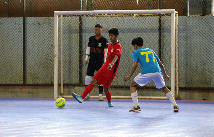 Pembukaan Okezone Fun Futsal di Futsal Cilandak Sport, Cilandak Town Square (Citos), Jakarta, Sabtu (18/3/2023).