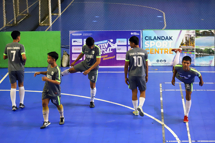 Pembukaan Okezone Fun Futsal di Futsal Cilandak Sport, Cilandak Town Square (Citos), Jakarta, Sabtu (18/3/2023).