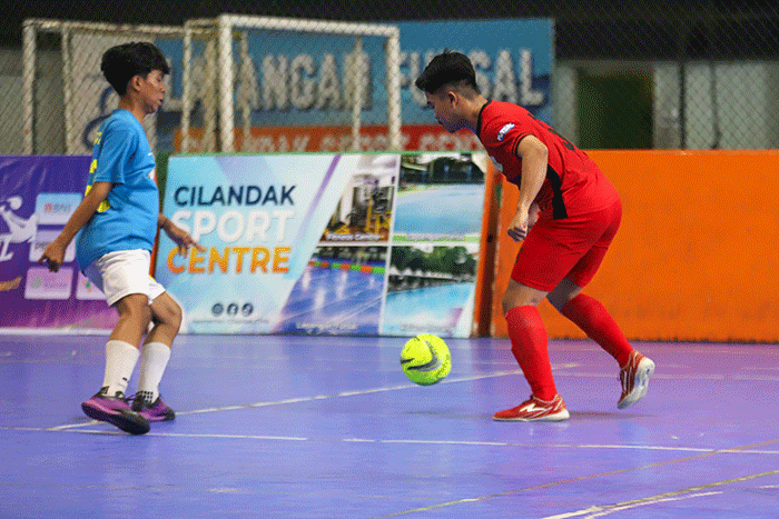 Pembukaan Okezone Fun Futsal di Futsal Cilandak Sport, Cilandak Town Square (Citos), Jakarta, Sabtu (18/3/2023).