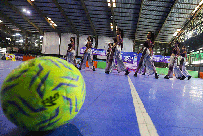 Pembukaan Okezone Fun Futsal di Futsal Cilandak Sport, Cilandak Town Square (Citos), Jakarta, Sabtu (18/3/2023).