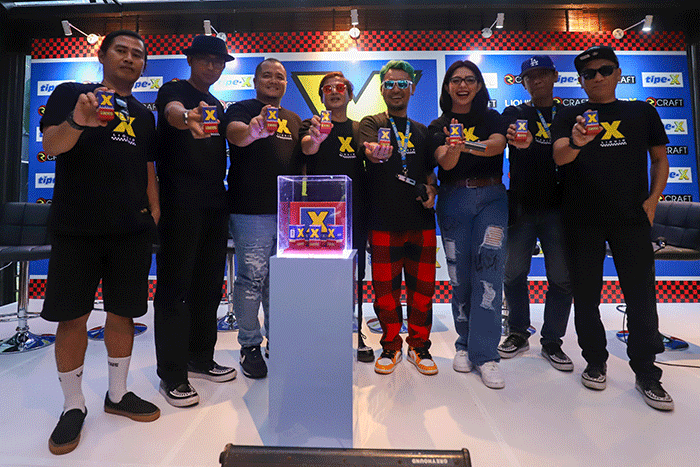 Konferensi pers peluncuran Liquid X Varian Strawberry Bubblegum di Jakarta, Selasa (21/3/2023).