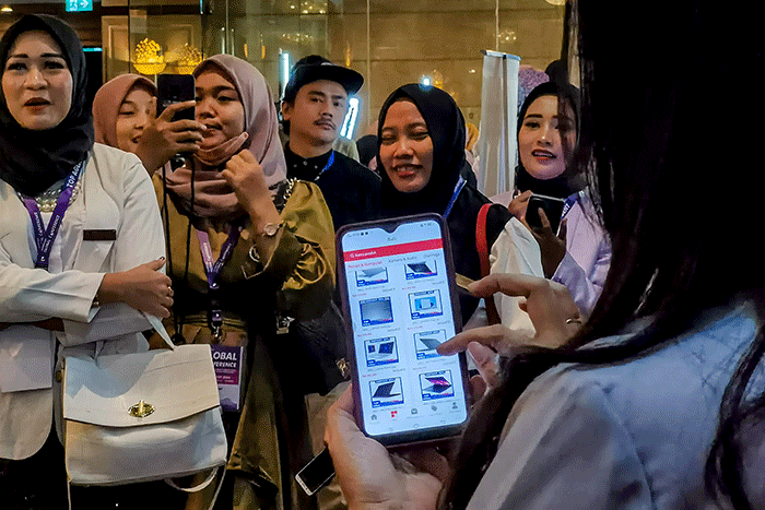 Peluncuran platform E-commerce Jombingo Global Conference 2023 di Jakarta, Minggu (26/3/2023).