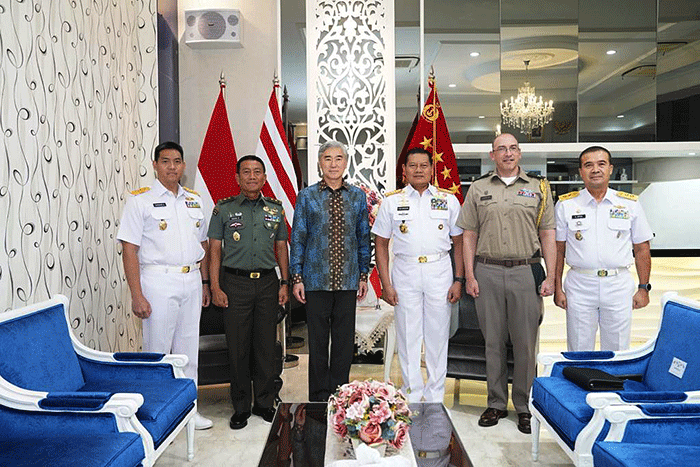 Panglima TNI Laksamana TNI Yudo Margono menerima kunjungan kehomatan Y.M. Sung Yong Kim Duta Besar Amerika Serikat untuk Indonesia.