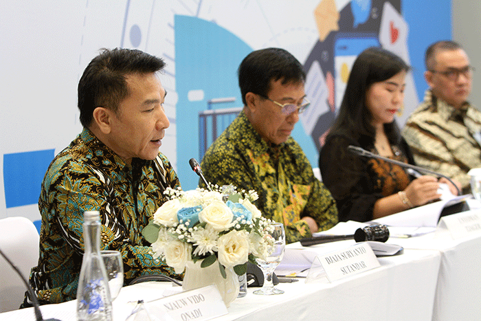 Rapat Umum Pemegang Saham Tahunan (RUPST) dan Rapat Umum Pemegang Saham Luar Biasa (RUPSLB) WOM Finance di Jakarta, Kamis (30/3/2023).