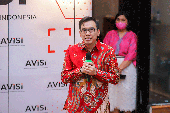 Peresmian Asosiasi Video Streaming Indonesia (AVISI) di kantor Bioskop Online, Cilandak, Jakarta Selatan, Selasa (4/4/2023).