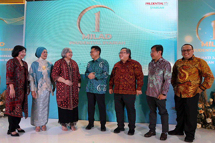 Perayaan milad pertama Prudential Syariah di Jakarta, Rabu (5/4/2023).