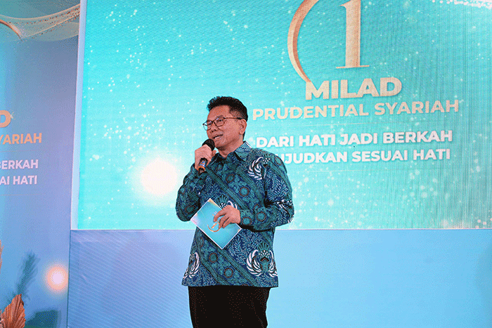 Perayaan milad pertama Prudential Syariah di Jakarta, Rabu (5/4/2023).