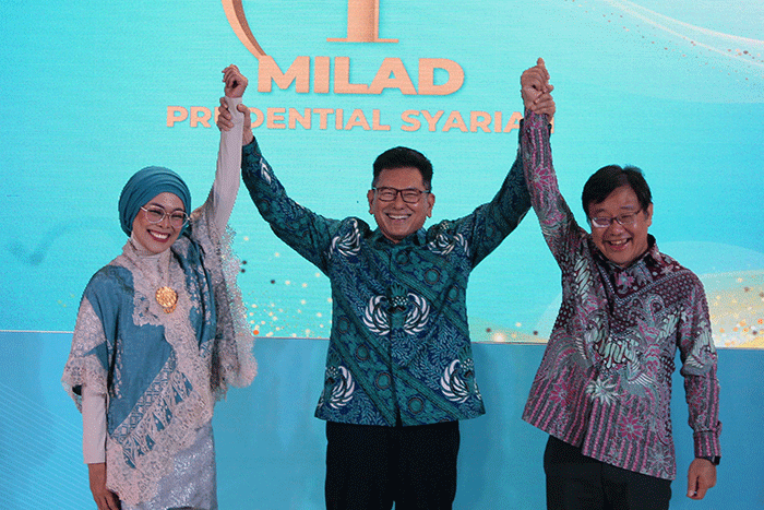 Perayaan milad pertama Prudential Syariah di Jakarta, Rabu (5/4/2023).