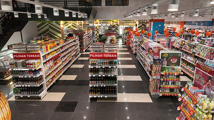 Peresmian Gerai baru Hero Supermarket di Jakarta, Rabu (5/4/2023).