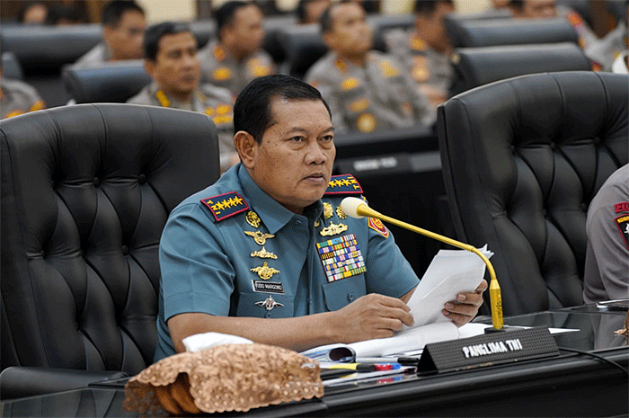 Rakor Lintas Sektoral tentang pengamanan Idul Fitri 1444 H Tahun 2023 yang dipimpin oleh Menko PMK Muhadjir Effendy di Rupatama.