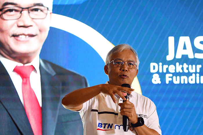 Road Show Tabungan BTN Bisnis di Pasar Tanah Abang, Jakarta, Sabtu (8/4/2023).