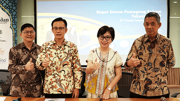 Rapat Umum Pemegang Saham Tahunan PT Trisula International Tbk  di Jakarta, Senin (10/4/2023).