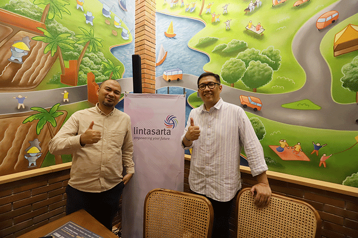 Buka puasa bersama Lintasarta dengan media di Jakarta, Senin (10/4/2023).