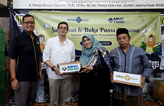 MNC Peduli x MNC Bank Gelar Buka Puasa Bersama di Panti Asuhan Yayasan Yatim Piatu Rasulullah SAW di Jakarta, Selasa (11/4/2023).