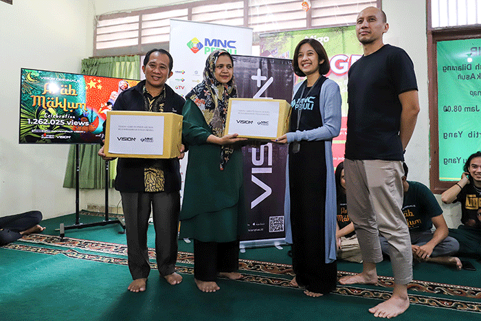 Celebrating Ramadan with Vision+ di Panti Asuhan Muhammadiyah Tanah Abang, Jakarta Pusat, Kamis (13/4/2023).