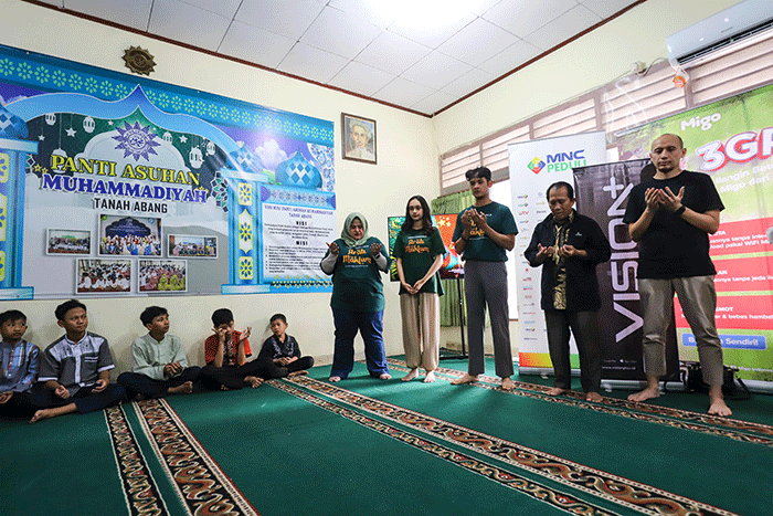 Celebrating Ramadan with Vision+ di Panti Asuhan Muhammadiyah Tanah Abang, Jakarta Pusat, Kamis (13/4/2023).