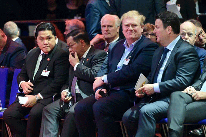 Presiden Joko Widodo memberikan sambutannya ketika menghadiri upacara pembukaan Hannover Messe 2023 di Hannover Congress Centrum, Hannover, Jerman.