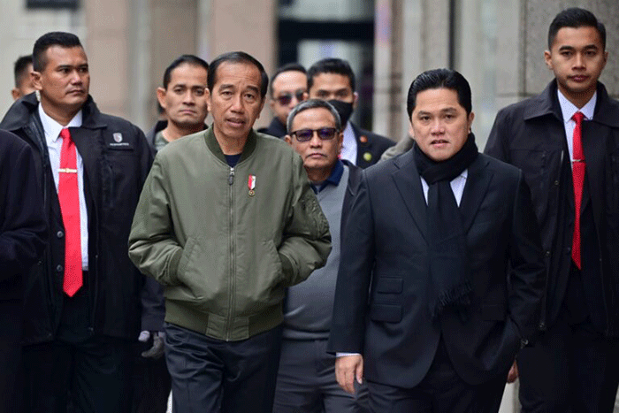Presiden Joko Widodo jalan pagi dan sapa masyarakat Indonesia yang berada di sekitar hotel tempatnya bermalam.