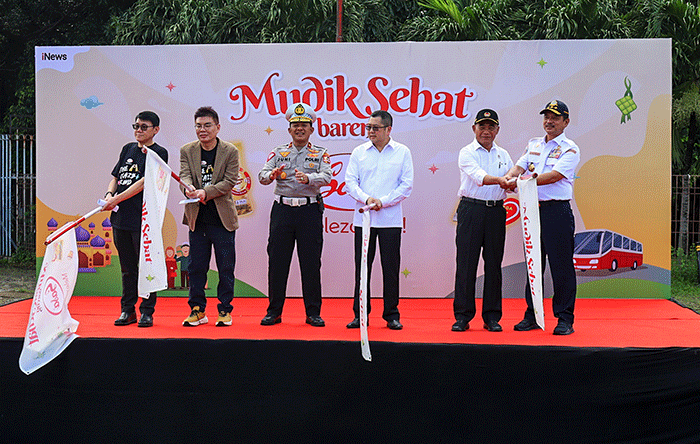 Mudik Sehat Bersama Sasa di JIEXPO Kemayoran, Jakarta Pusat, Selasa (18/4/2023).