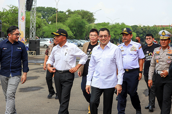 Mudik Sehat Bersama Sasa di JIEXPO Kemayoran, Jakarta Pusat, Selasa (18/4/2023).