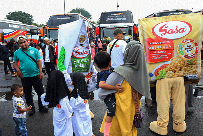 Mudik Sehat Bersama Sasa di JIEXPO Kemayoran, Jakarta Pusat, Selasa (18/4/2023).