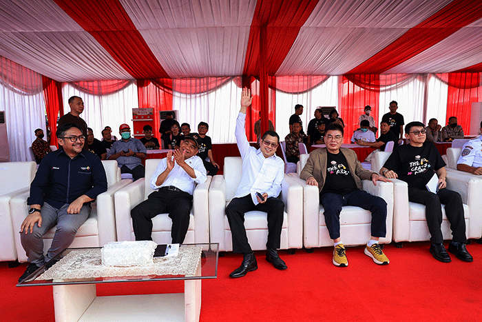 Mudik Sehat Bersama Sasa di JIEXPO Kemayoran, Jakarta Pusat, Selasa (18/4/2023).