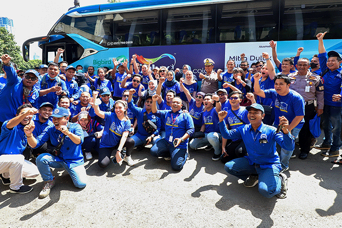 Program Mitra Dulux Mudik 2023 di Jakarta, Senin (17/4/2023).