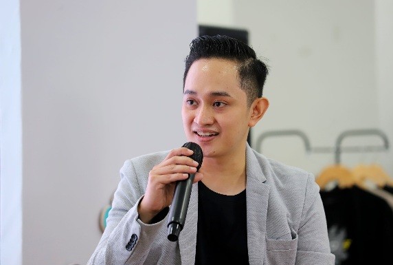 Co-Founder Sang Pisang Ansari Kadir menjadi narasumber pada talkshow saat pameran PaDi UMKM Expo 2023.