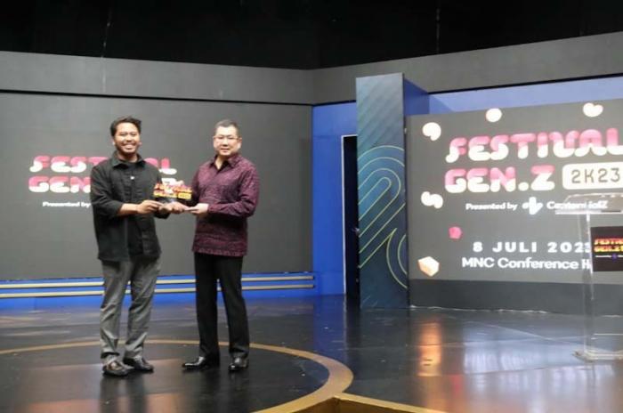 Executive Chairman MNC Group Hary Tanoesoedibjoacara membuka Festival Gen Z 2023 di MNC Conference Hall, Sabtu (8/7/2023).