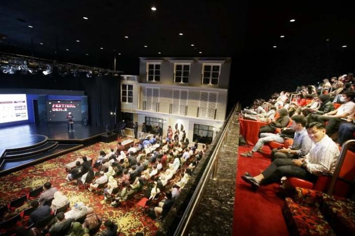 Executive Chairman MNC Group Hary Tanoesoedibjoacara membuka Festival Gen Z 2023 di MNC Conference Hall, Sabtu (8/7/2023).