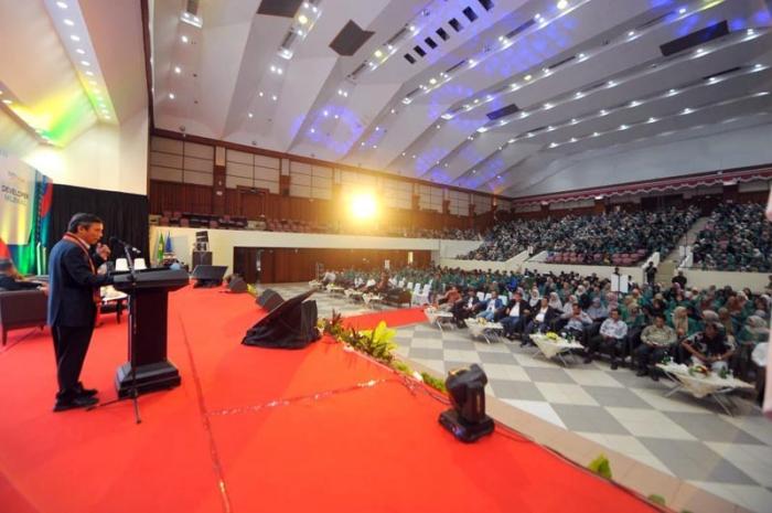Dirut Bank BTN Nixon LP Napitupulu memberikan kuliah umum di hadapan peserta Pelatihan Developer Milenial Bank BTN, di Audiotorium Universitas Syiah Kuala.