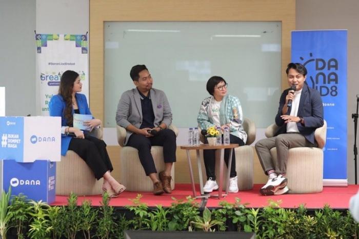 Chief Product DANA Indonesia Rangga Wiseno menjadi pembicara dalam puncak acara DANAID8 di Universitas Bina Nusantara.
