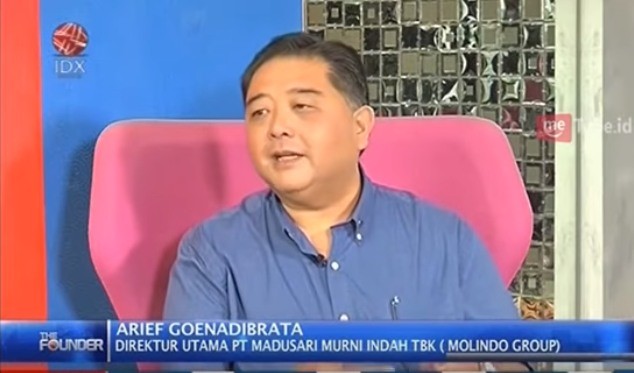 DIrut PT Madusari Murni Indah Tbk Arief Goenadibrata (foto: Youtube)