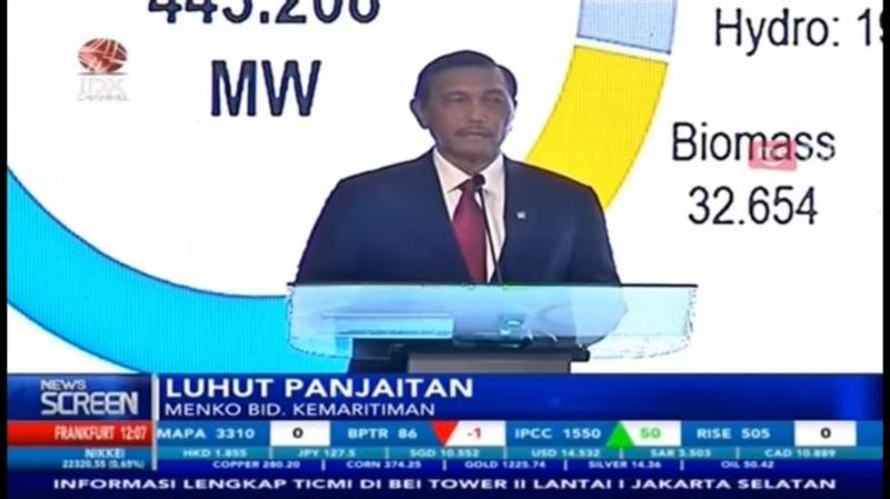Menko Bidang Kemaritiman Luhut Binsar Panjaitan.