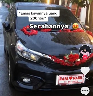 Viral Pengantin Nikah Mas Kawinnya Rp200 Ribu, Seserahannya Mobil dan Motor